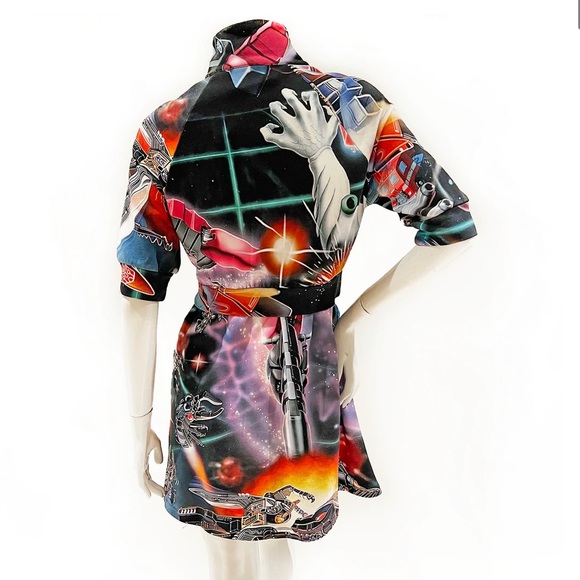 Moschino Multicolor "Transformer" Print Sweatshirt Dress Pre-Fall 2017 - Picture 3 of 4